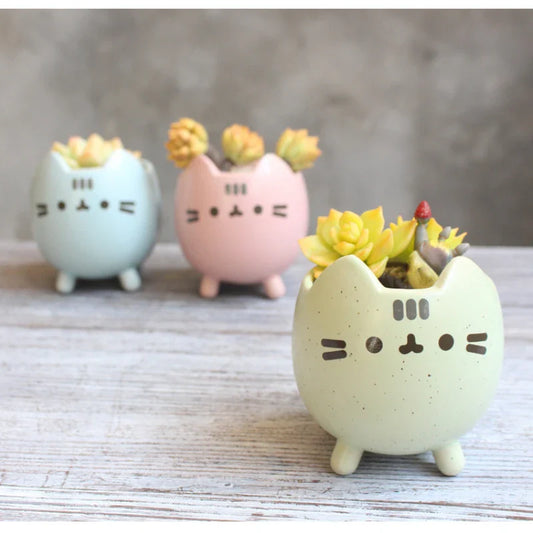 Cute Cat Ceramic Succulent Planter