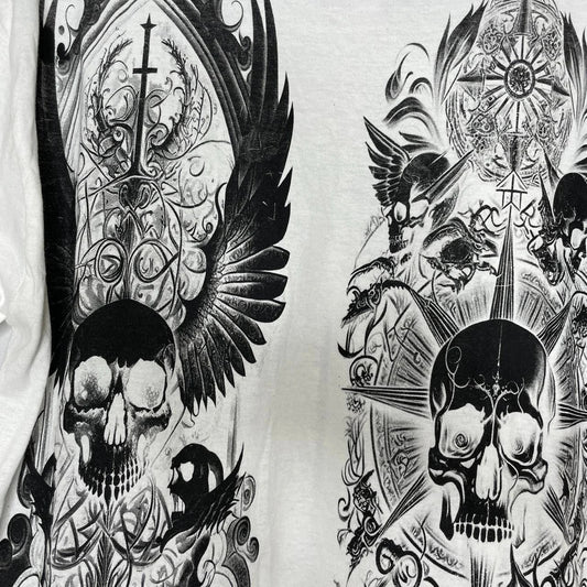 2000s Retro Skull Panel Custom Tee