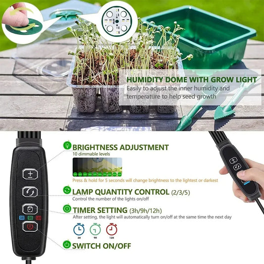 LED Grow Light with Seeding Trays