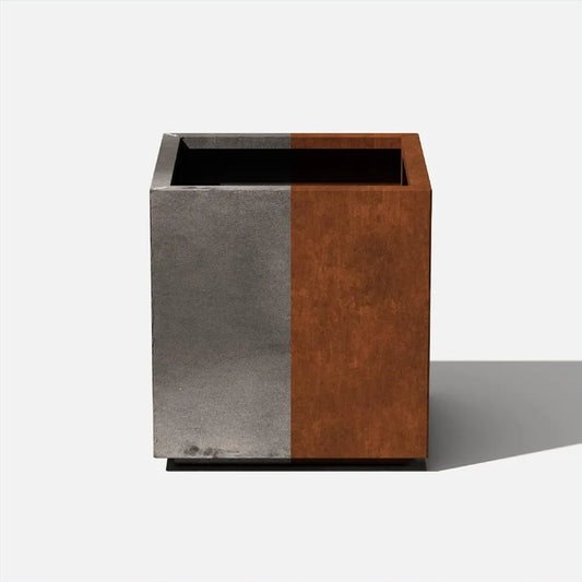 Veradek Corten Steel Series Cube Planter