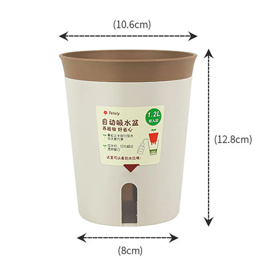 Double-Layer Self-Watering Hydroponics Flower Pot