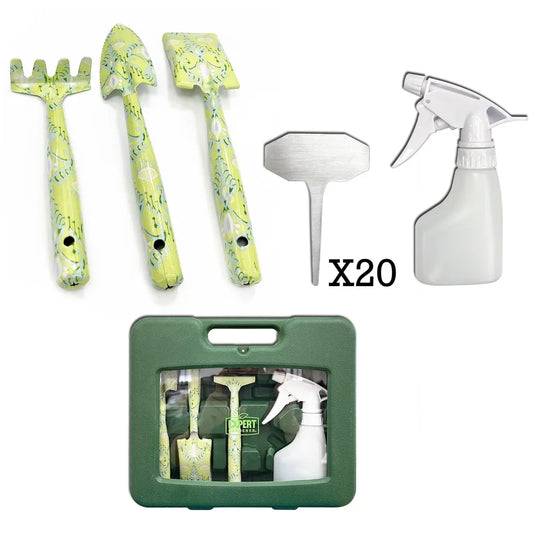 24-Piece Indoor Garden Tool Set with Carrying Case