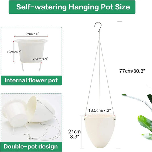Self-Watering Hanging Plant Pot