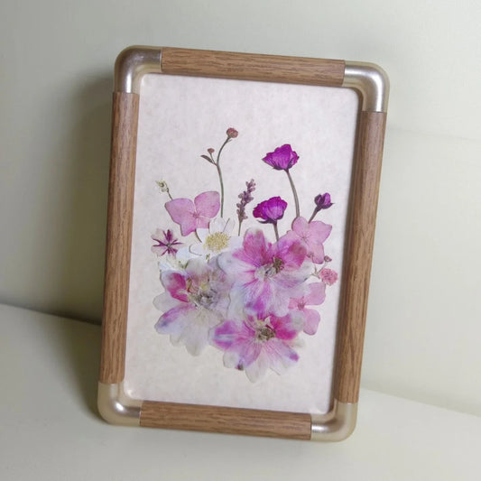Vintage Handmade Pressed Flower Wall Art