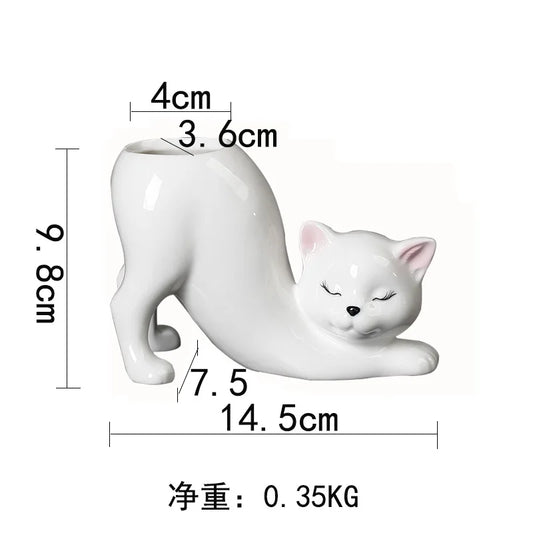Cartoon Cat Tail Flower Pot
