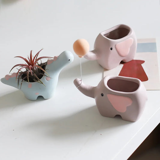 Creative Flower-Shaped Ceramic Plant Pots