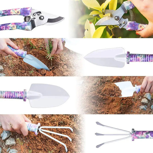 Floral Print Horticultural Planting Tools Set