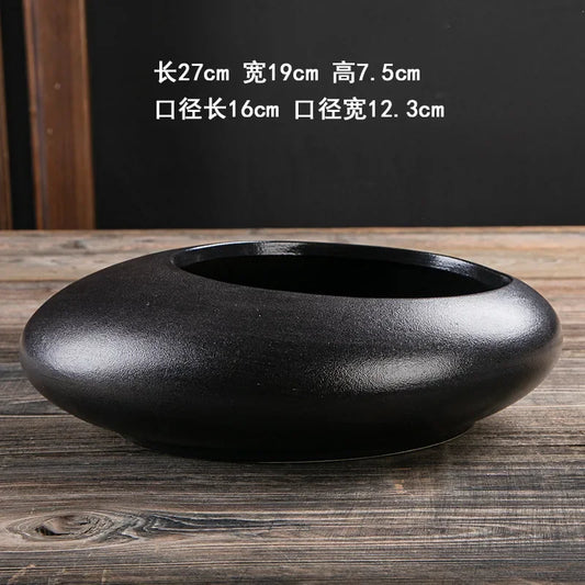 Handcrafted Large-Caliber Ceramic Flowerpot