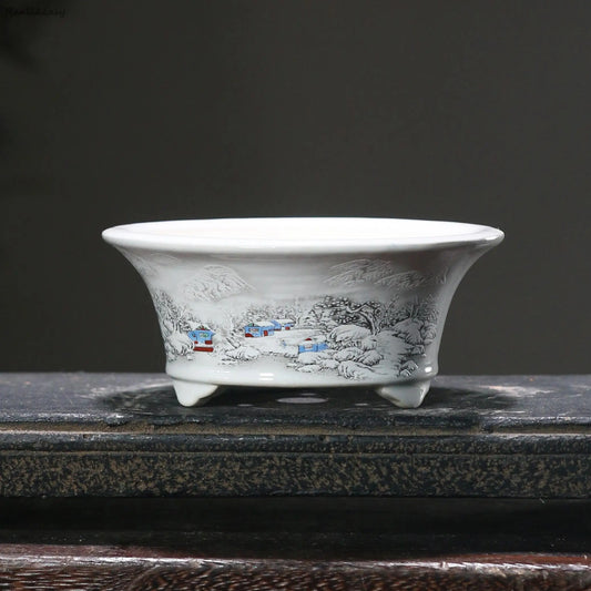 6-Size Purple Sand Ceramic Bonsai Pot