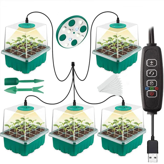 LED Grow Light with Seeding Trays