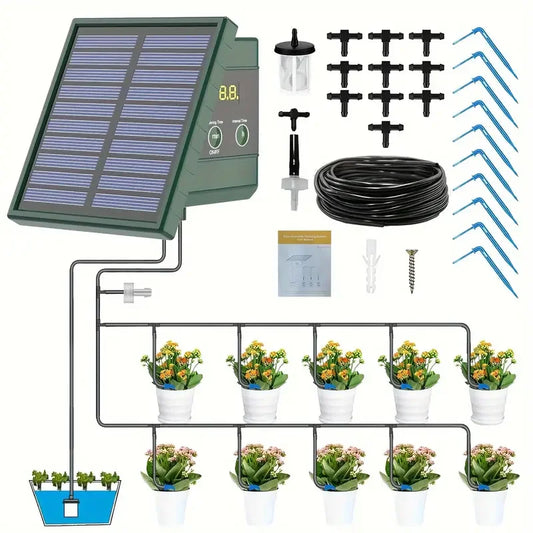 DIY Solar-Powered Automatic Drip Irrigation System