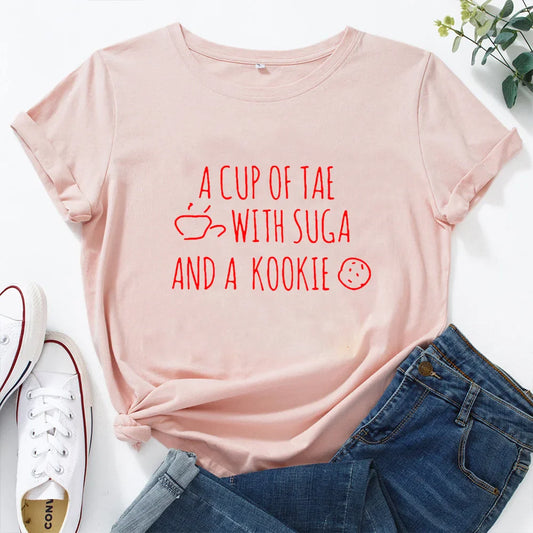 A CUP OF TAE WITH SUGA Graphic Tee