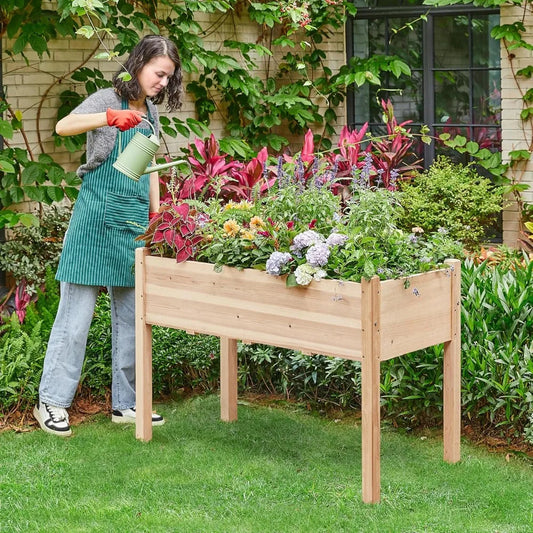 Yaheetech 2pcs Raised Garden Bed 48×24×30 in