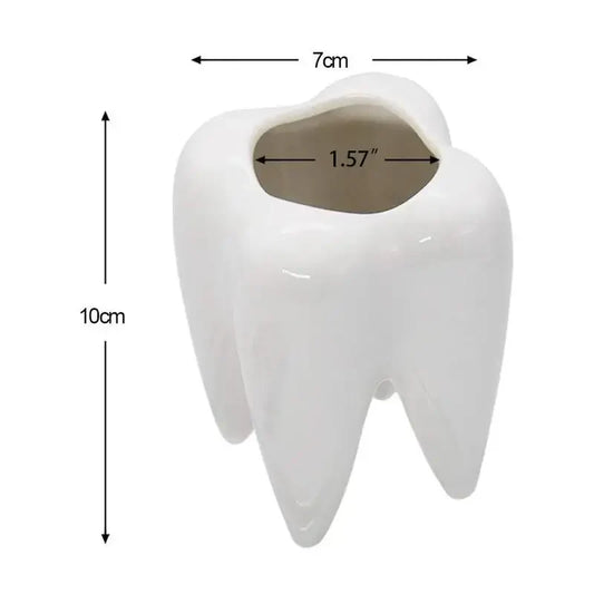 Tooth-Shaped Ceramic Succulent Planter