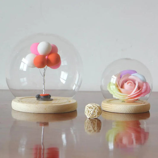 Miniature Clear Glass Cloche Dome